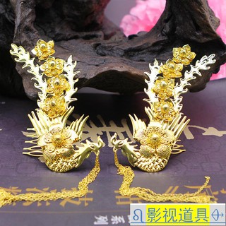 Trâm Cài Tóc Mạ Vàng Hình Phượng Hoàng Sang Trọng Cho Nữ