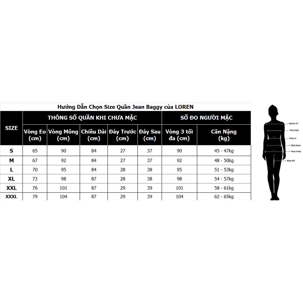 Quần jean baggy LOREN tua B51037