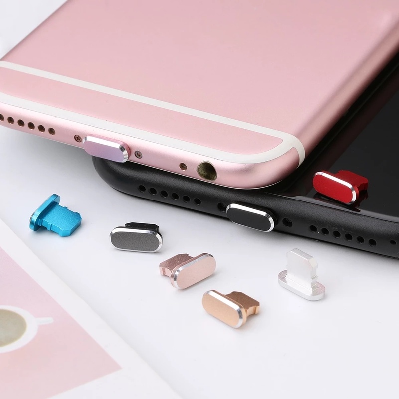 Nút Kim Loại Chống Bụi Cổng Sạc USB Thông Dụng Cho iPhone Series