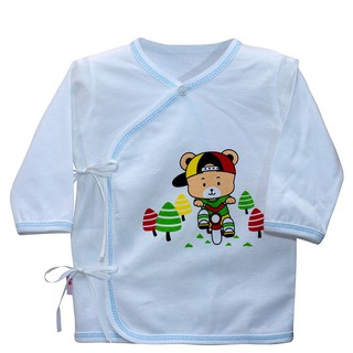 (bé 3-7kg) Áo sơ sinh cột dây TD AL0412 HELLO B&B - HELLO BB