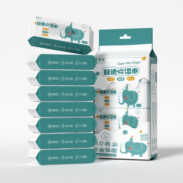 Khăn lau mặt dùng 1 lần khăn giấy ướt mini bỏ túi tiện lợi - BUGBEAR