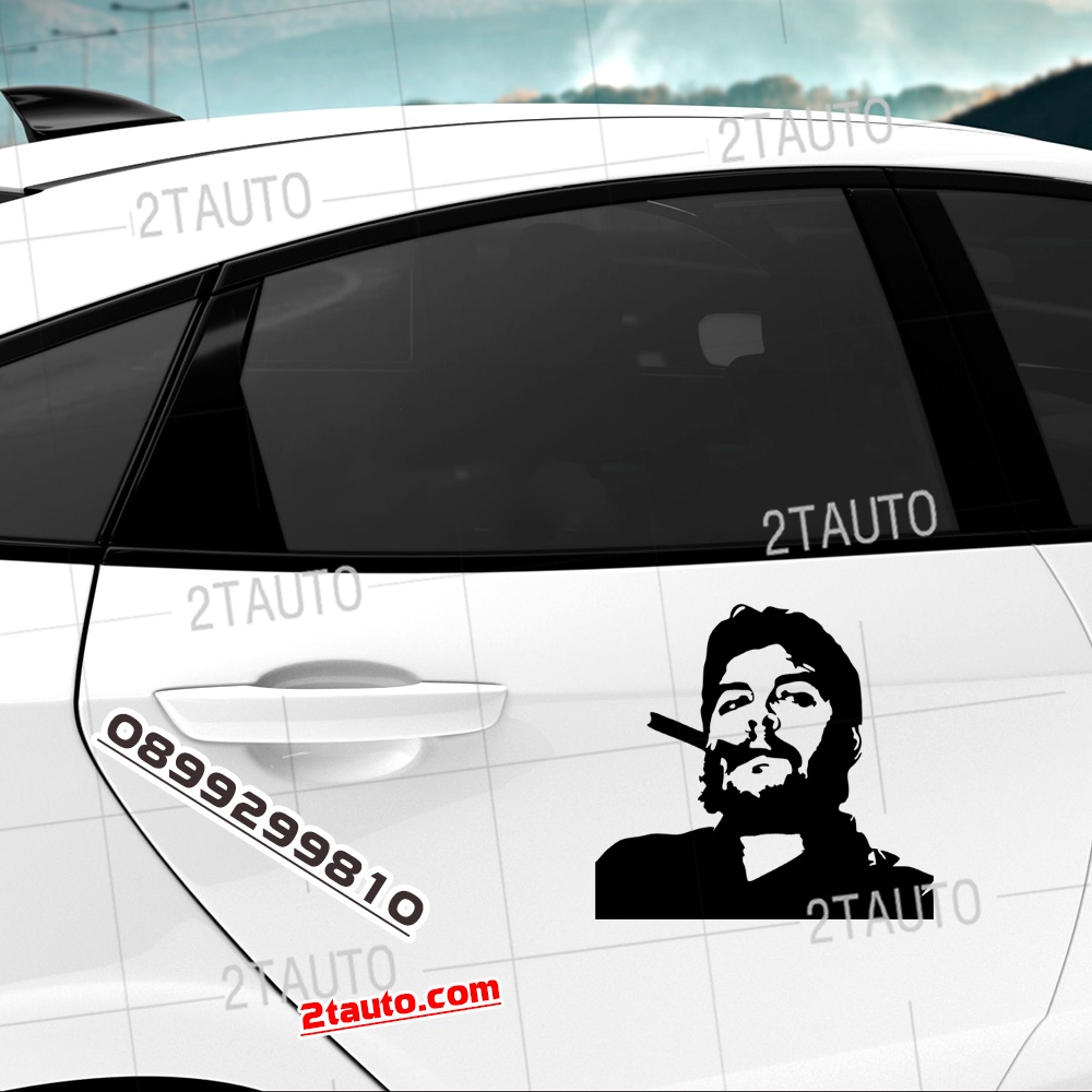 Tem decal sticker dán xe CHE GUEVARA nhiều kích thước, chống thấm nước, logo CHE GUEVARA dán trang trí xe hơi - MẪU 3