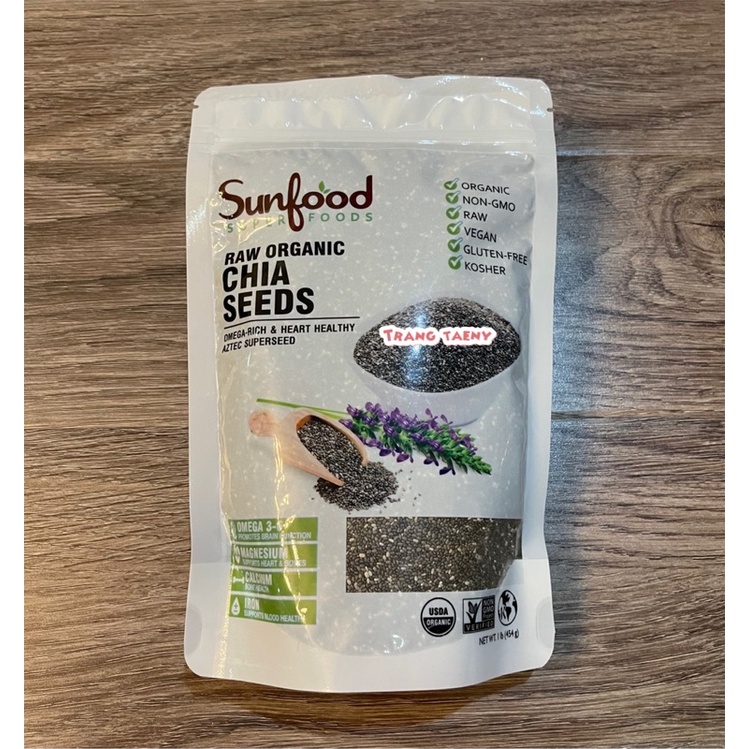 Hạt chia Sunfood Raw Organic 454g