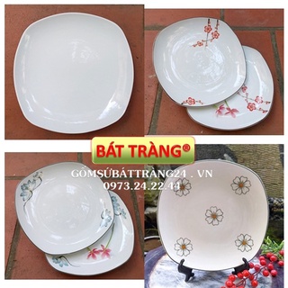 ĐĨA ĂN SỨ TRẮNG ĐẸP ĐĨA VUÔNG ẢO GIÁ TỐT DĨA TRẮNG HÌNH VUÔNG TRÒN CAO CẤP ĐỰNG MÓN ĂN