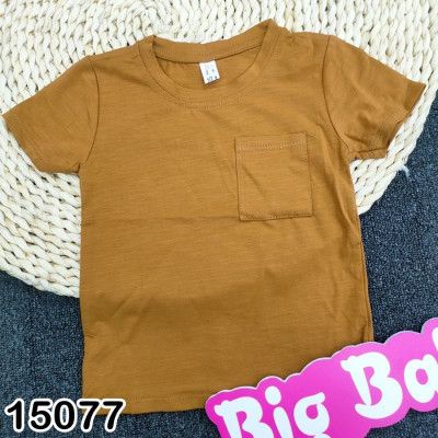 Áo thun trơn có túi nhiều màu dễ phối đồ cho bé 9-40kg - Bigbabyshop