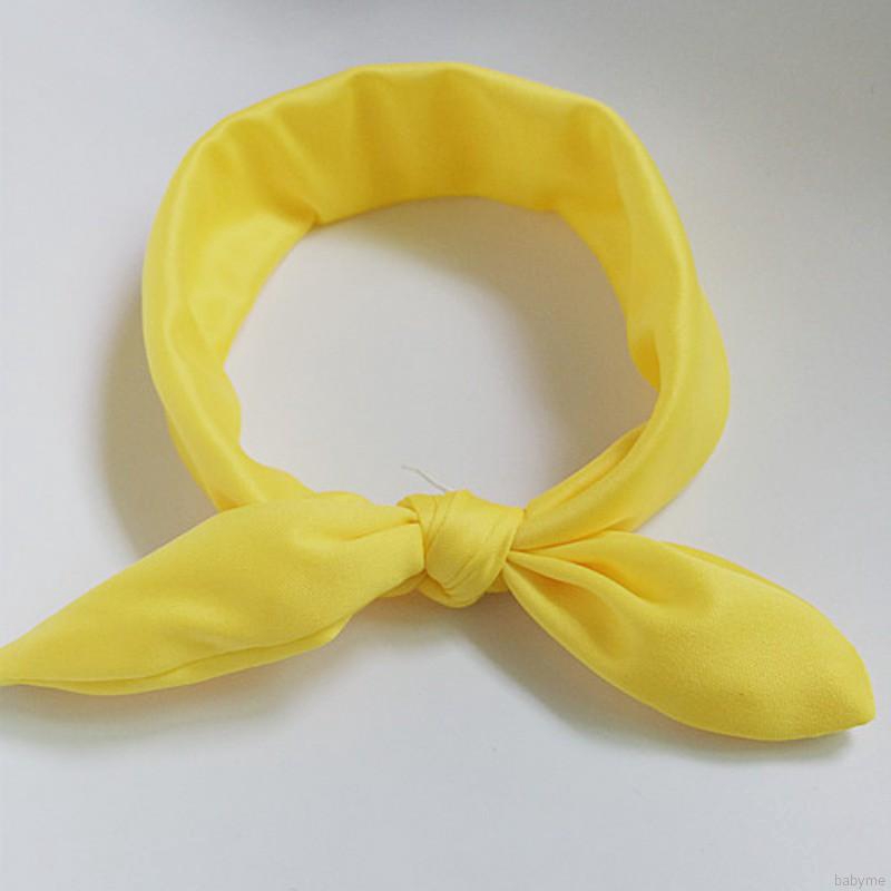 Băng đô nơ màu trơn dễ thương cho bé