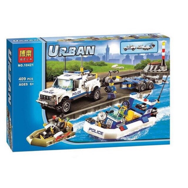 Bộ lego City Urban Police 10421- Tàu tuần tra