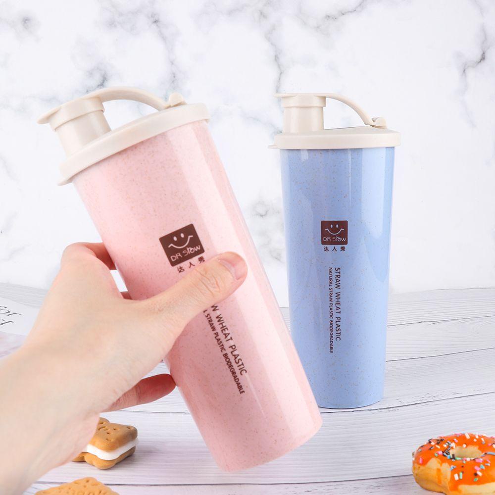 Bình Nước 450ml Bằng Sợi Rơm Lúa Mì An Toàn Cho Sức Khỏe
