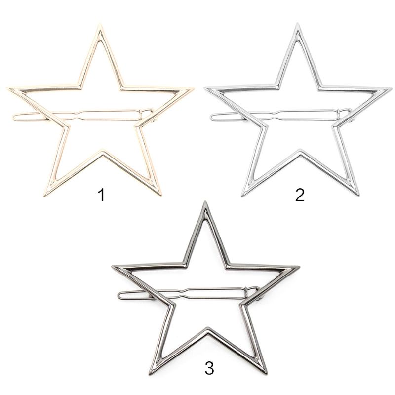 Kẹp Tóc Ngôi Sao Năm Cánh Bằng Hợp Kim Thiết Kế Tối Giản Cho Nữ