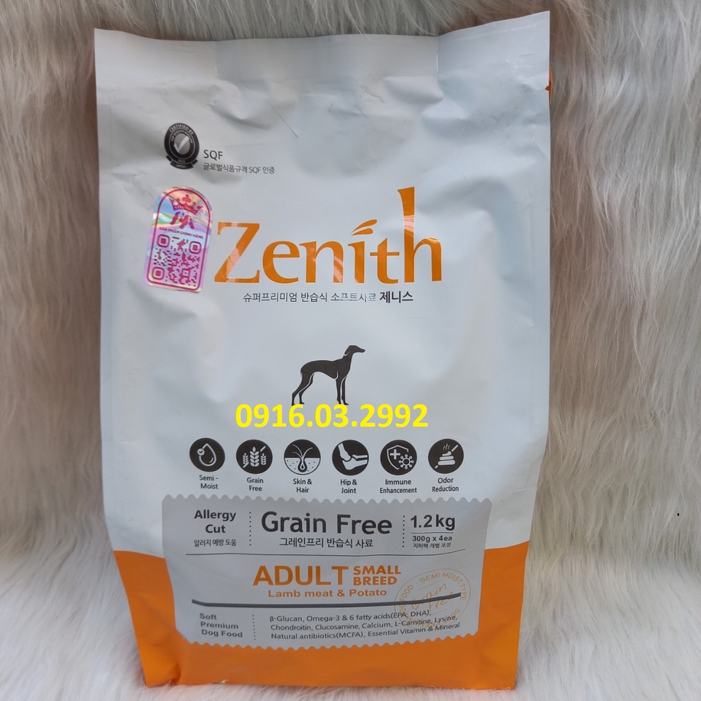 Thức ăn cho chó hạt mềm Zenith 1,2kg, Hạt mềm cho chó Zenith