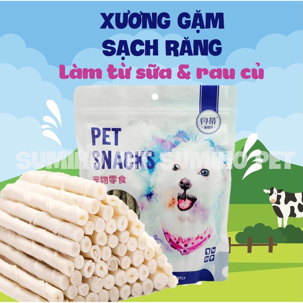 Xương gặm sạch răng từ sữa và rau củ Pet Snacks (túi 600gr) Bánh thưởng cho chó