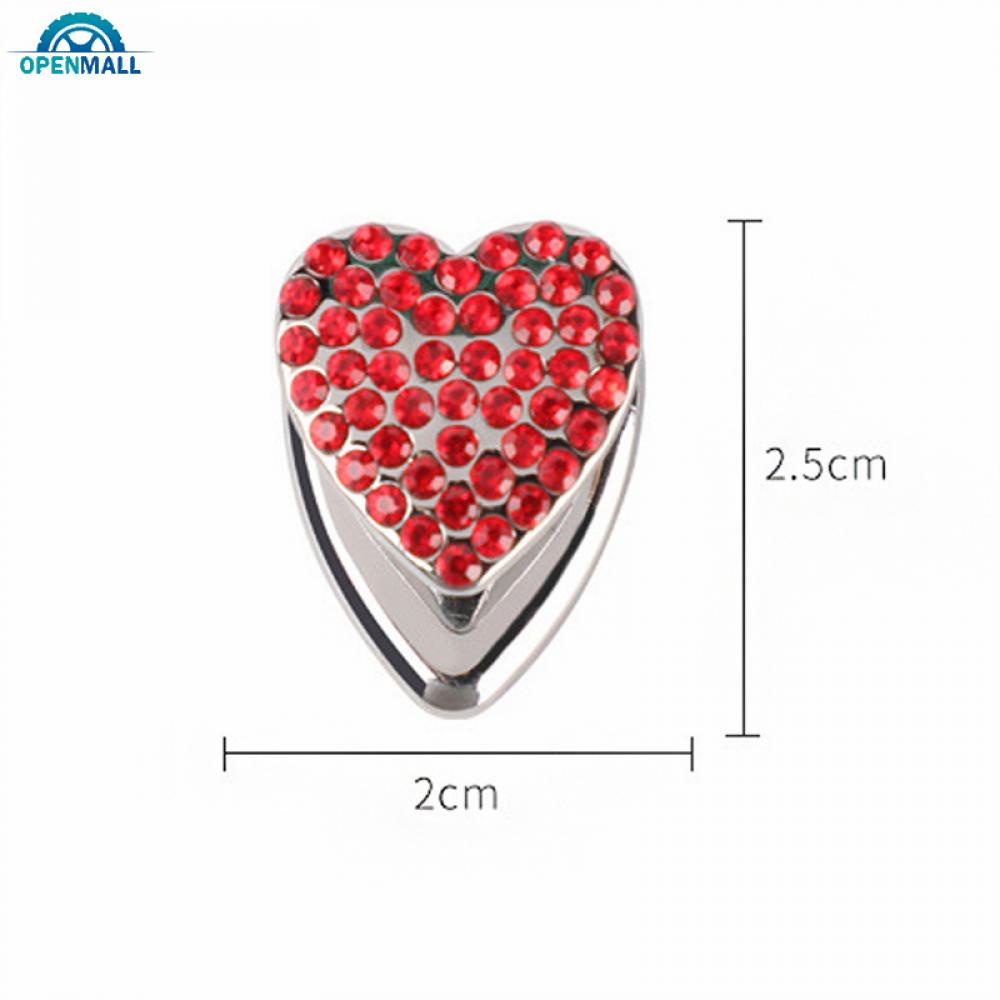 Giá Đỡ Kính Mát Gắn Bên Trong Xe Hơi Đính Đá Hình Trái Tim