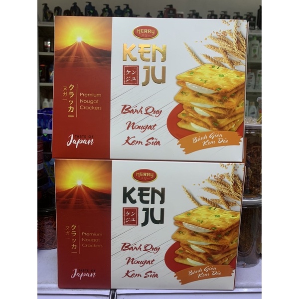 Bánh Quy Kenju hành kẹp kem Richy mềm dẻo gói 186g/ hộp 300g