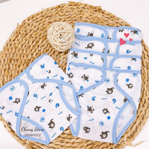 Set 5 Tã Vải Mintuu Cotton Cho Bé 3 - 8 Kg