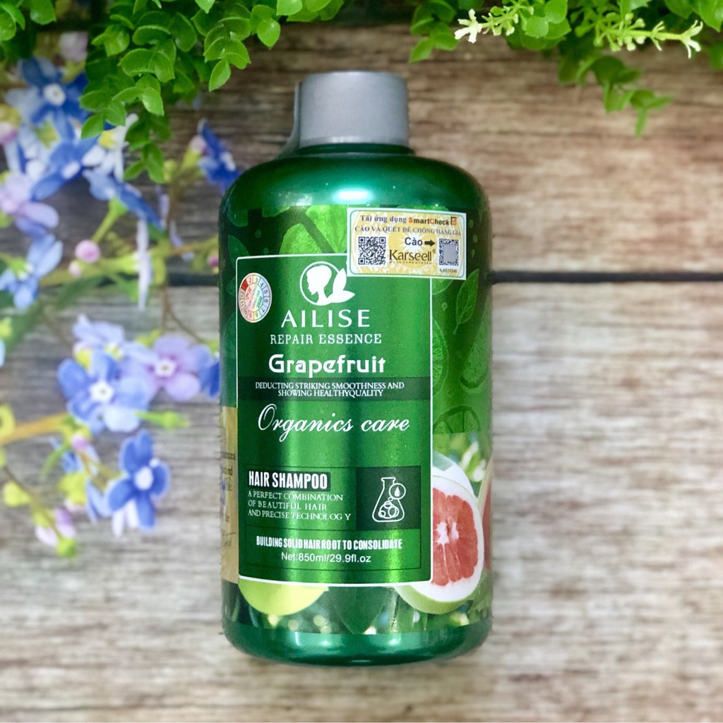 Dầu gội bưởi Grapefruit AILISE siêu mượt ngăn rụng kích thích mọc tóc 850ml - chai