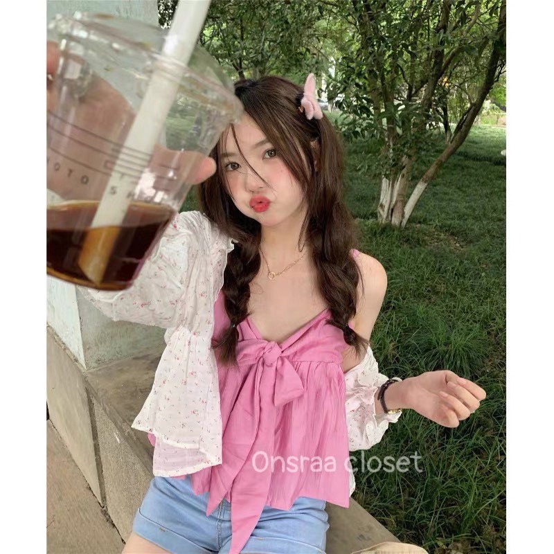 ❤ÁO DÂY BABYDOLL CỘT NƠ XINH QUÁ❤️