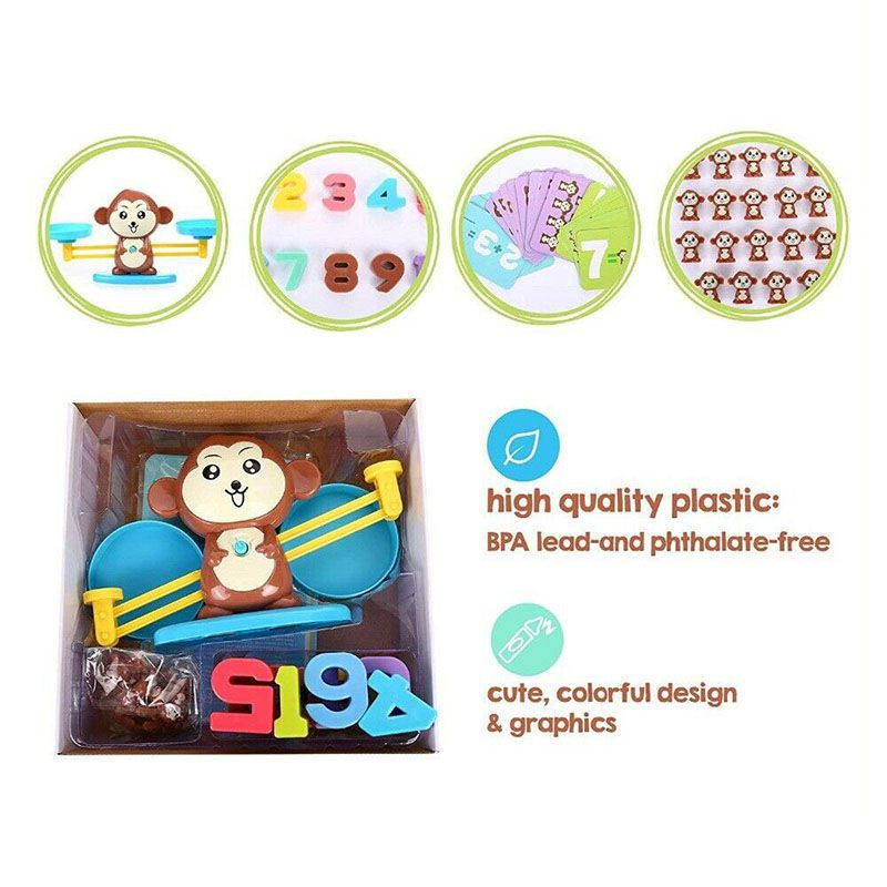 2022 Monkey Balance COOL MATH GAME for Girls&amp;Boys Fun Educational Kids Toy INTERACTIVE LEARNING