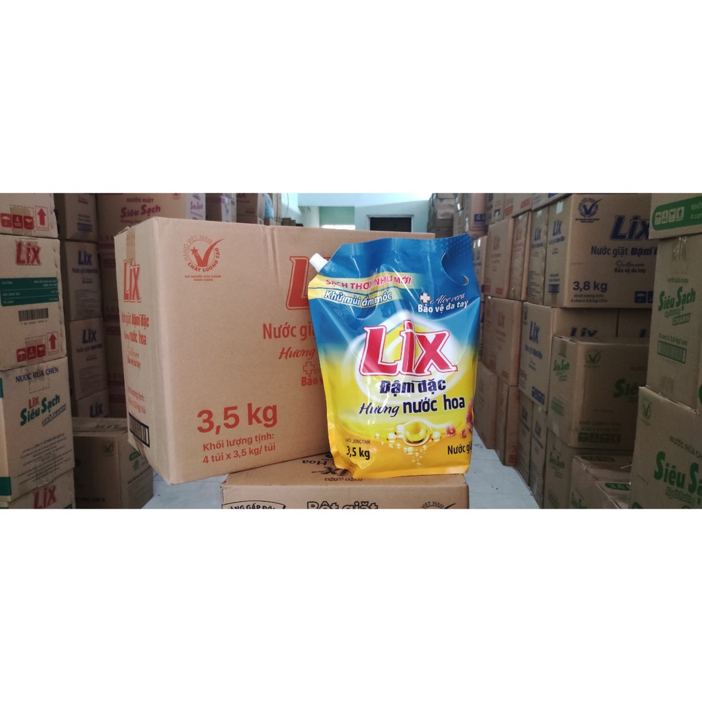 Combo 4 chai Nước giặt Lix Đậm đặc 3.6kg