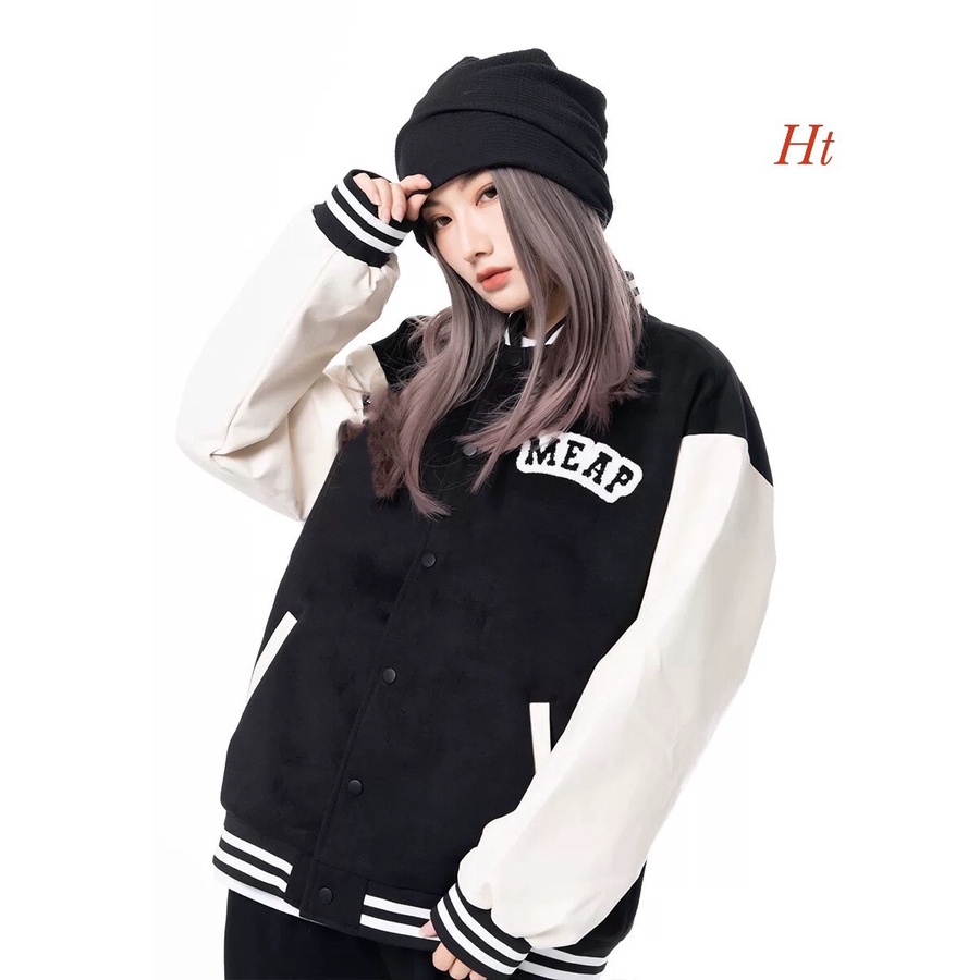 Áo Bomber phối tay Meap Áo  nam nữ chất nỉ dày dặn hàng chuẩn from i hình