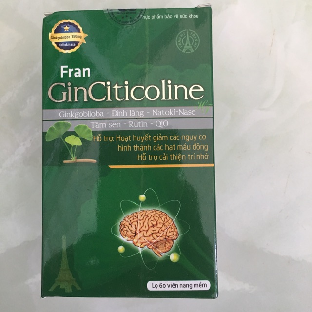 FRAN GINCITICOLINE LƯU THÔNG MÁU NÃO- NGỦ NGON HƠN-CẢI THIỆN TRÍ NHỚ