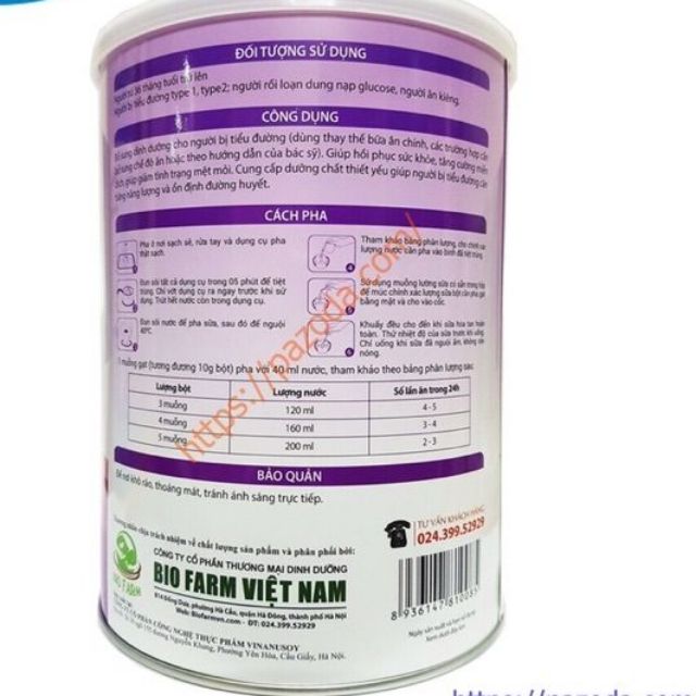 Sữa bột BIOPLUS+ Glubetia Dành cho người bị tiểu đường 400g