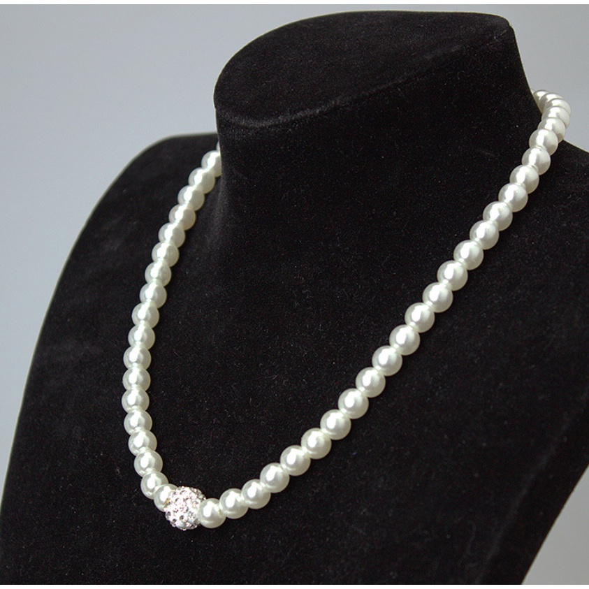 Bộ trang sức nữ vòng cổ vòng tay bông tai ngọc trai nhân tạo 3 món phong cách hàn quốc mẫu mới nhất