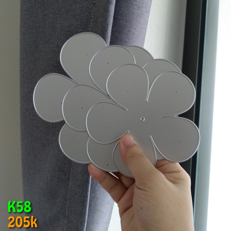 K58 - Khuôn Kim Loại Cắt Hoa Hồng 5 Cánh