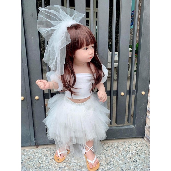 Bộ tóc cho bé gái- Tóc giả cho bé siêu cưng/ Tóc nguyên đầu