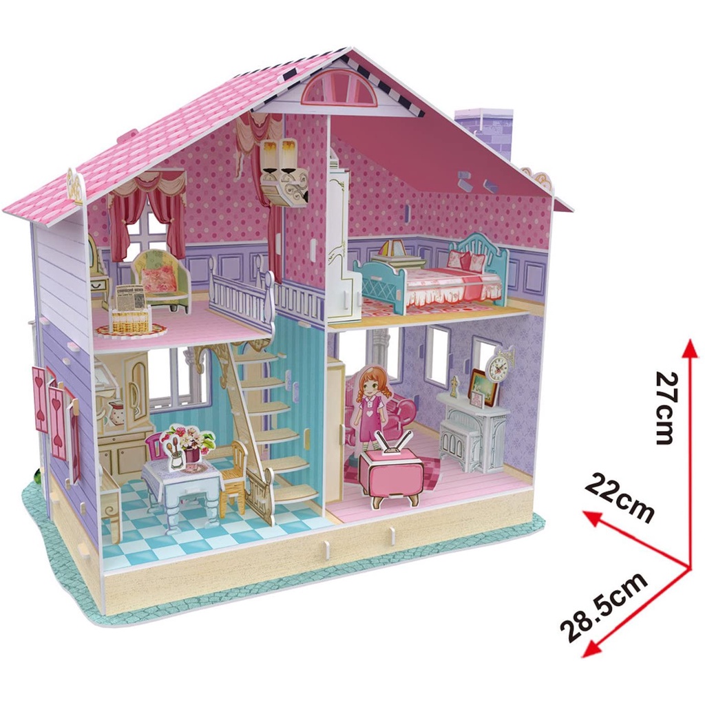 Mô hình giấy 3D CubicFun - Nhà Búp Bê Carries' Home P679h