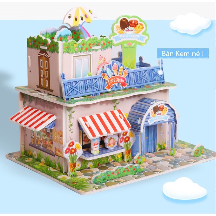 ★Mẫu mới★ Mô hình nhà giấy kiến trúc nhiều kiểu - Mô hình nhà giấy 3D