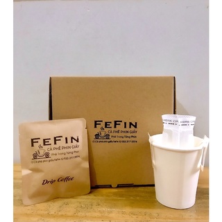Cà phê phin giấy FeFin - Hộp 6 phin cà phê với Coffee mate Thái