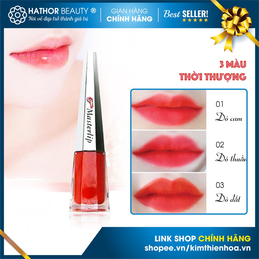 Son Siêu Lì Masterlip - 3 màu Thời Thượng - Không trôi khi ăn [CAO CẤP - GIÁ ƯU ĐÃI] | Hathor Beauty (Kim Thiên Hoa)