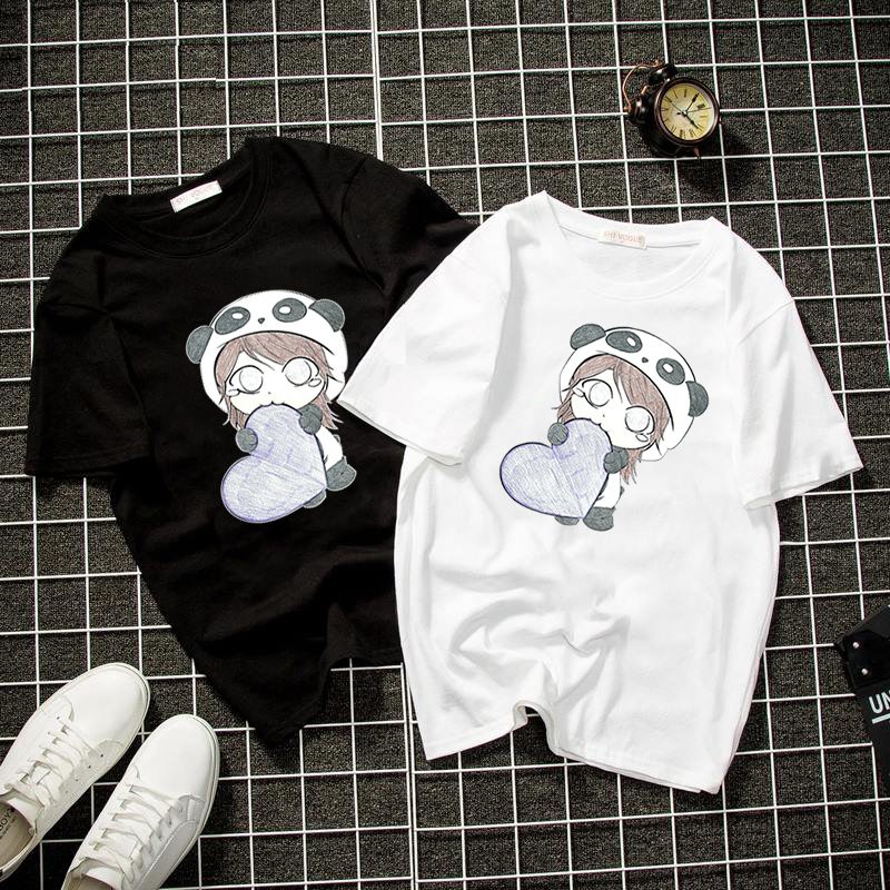 Áo thun form rộng unisex họa tiết dễ thương vải dày mịn 2019T22072
