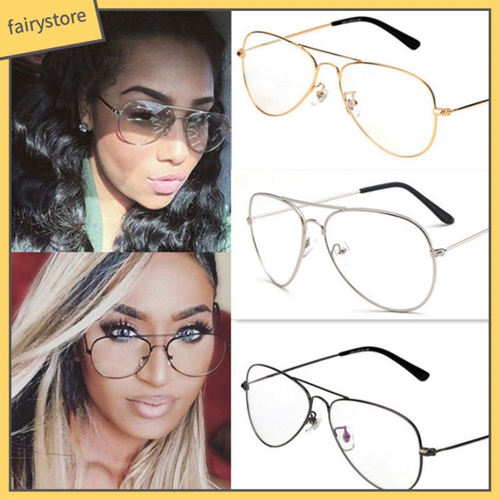 Mắt Kính Gọng Kim Loại Phong Cách Retro