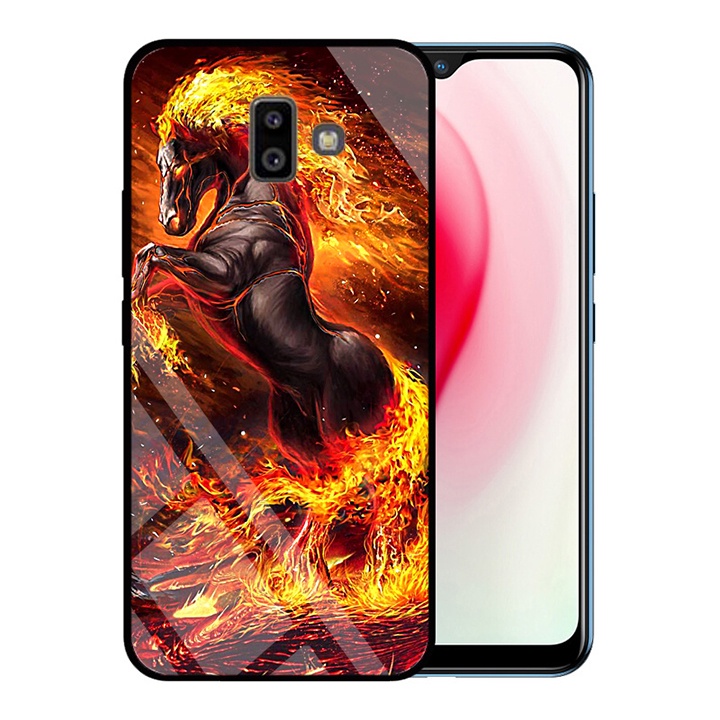 &quot;Ốp lưng Samsung j6+ &quot; Mặt kính 3D sang trọng_Không Nhòe, Không Phai Hình ( Tim shop )