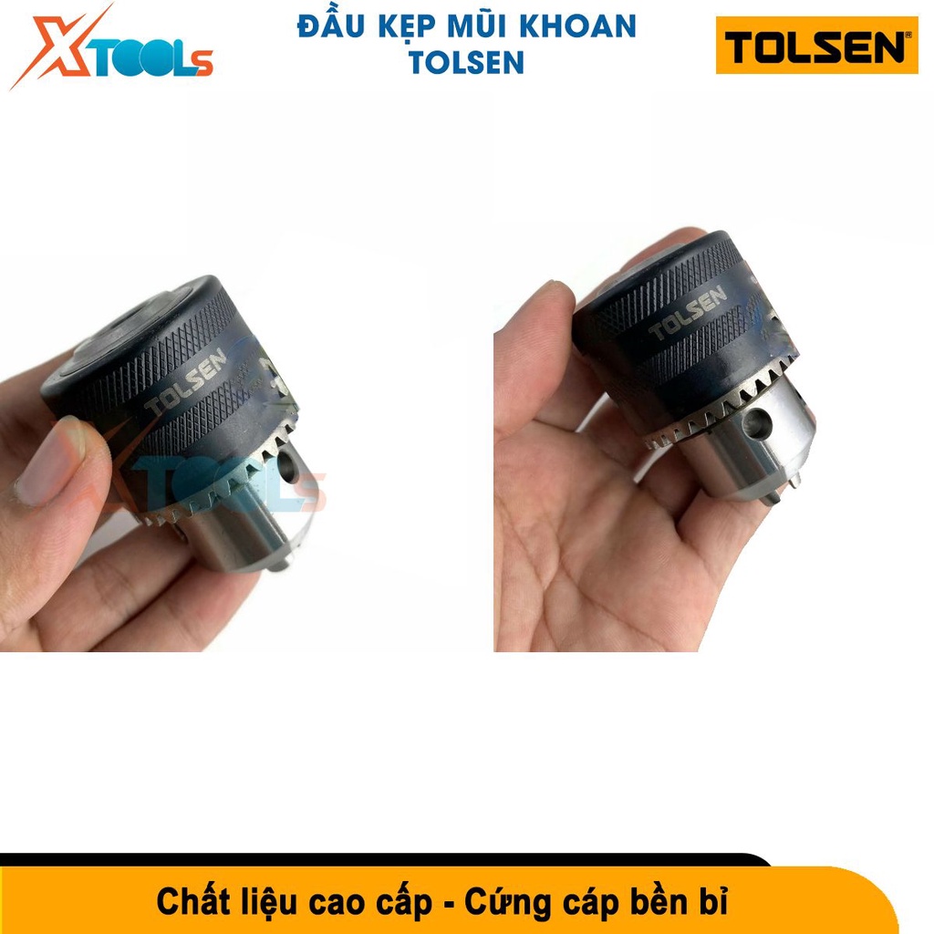 Đầu kẹp mũi khoan Tolsen 79160/79161 tương thích nhiều loại mũi khoan 1.0-10mm cơ chế khóa kẹp an toàn-CHÍNH HÃNG-XTOOLS
