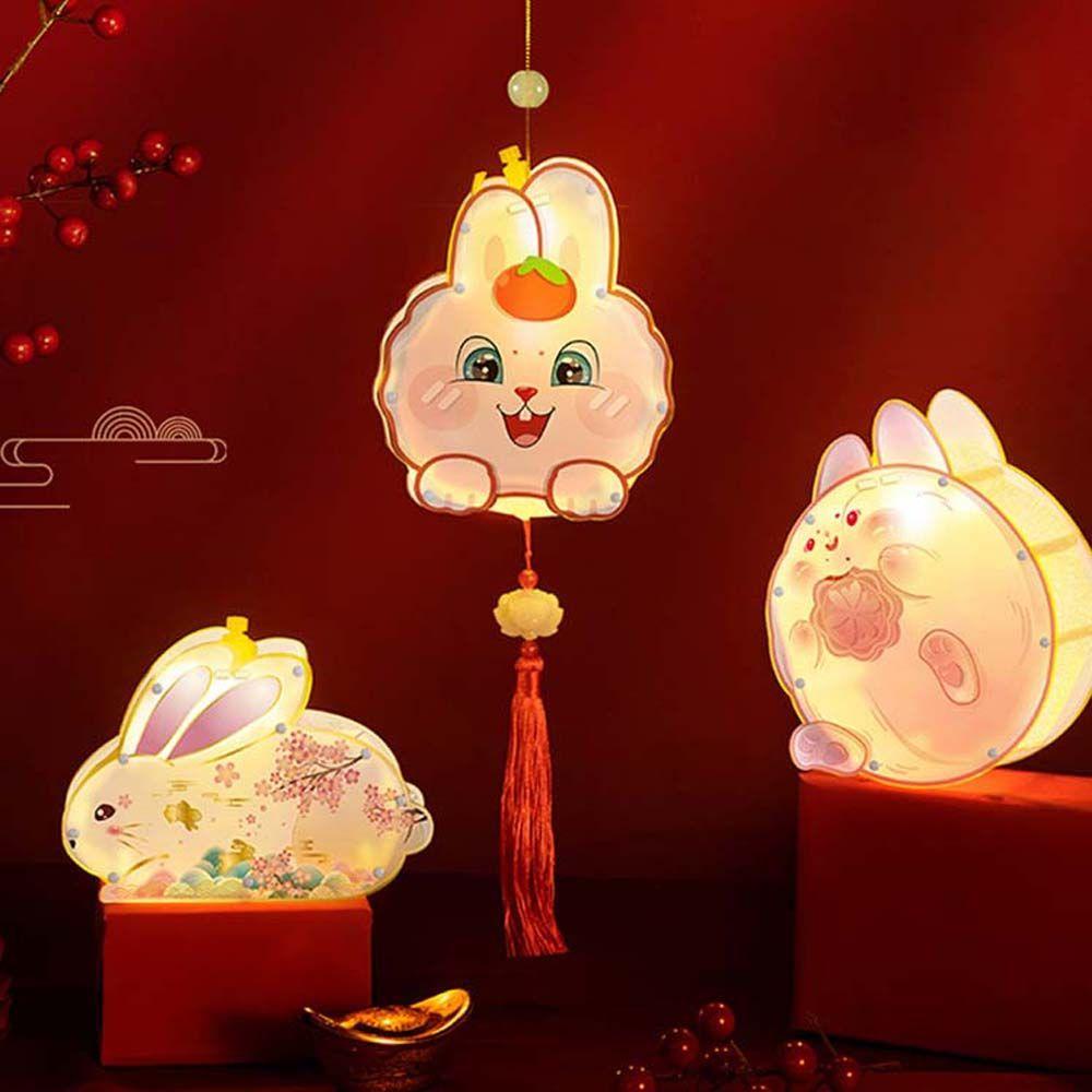 Lồng Đèn Acrylic Hình Mặt Trăng Phong Cách Trung Quốc Độc Đáo Trang Trí Nhà Cửa DIY