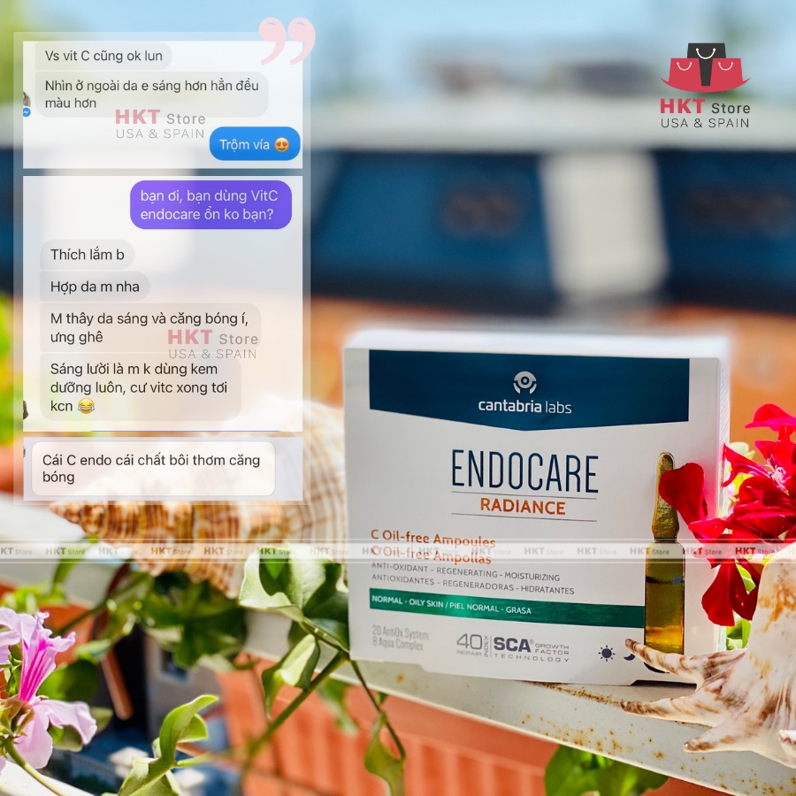 Endocare Radiance C Oil Free Ampoules - Tinh chất dưỡng ẩm và làm săn chắc da