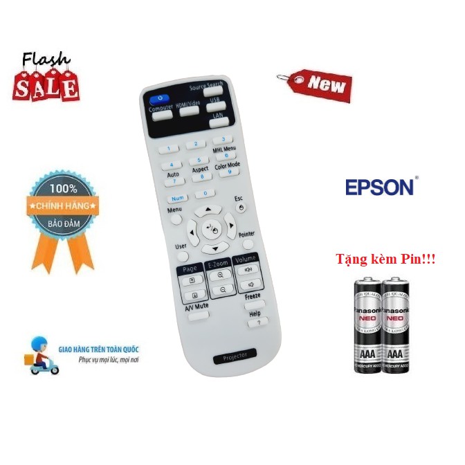 Remote Điều khiển máy chiếu Epson- Hàng chính hãng mới 100% Tặng kèm Pin