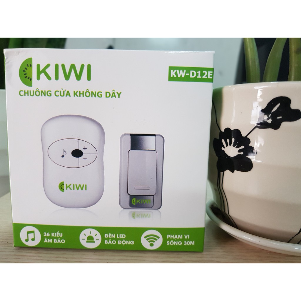 Bộ Chuông cửa Không dây Kiwi KW-D12E - SẢN PHẨM CHÍNH HÃNG , Lắp đặt đơn giản ,tiện dụng