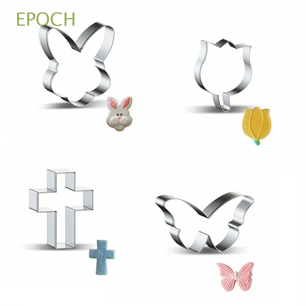 Epoch Khuôn Cắt Tạo Hình Bánh Quy / Trứng Phục Sinh Bằng Thép Không Gỉ Hình Bướm Hoạt Hình