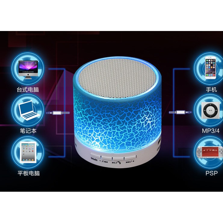Loa bluetooth mini đa năng A9 có đèn Led nháy theo nhạc pro