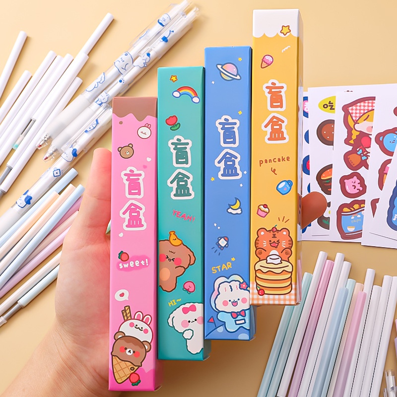 Hộp Bút Mực Gel Màu Đen Thiết Kế Độc Đáo Tiện Dụng Cho Học Sinh