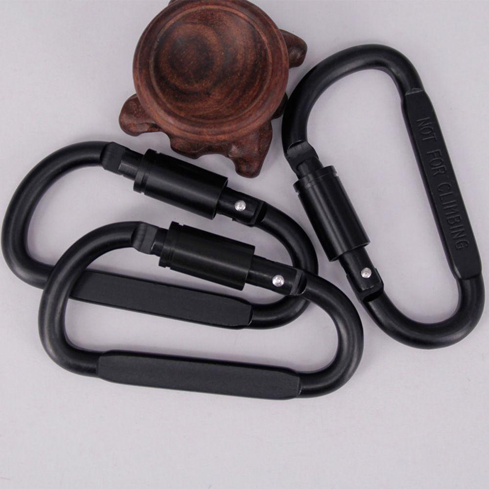 Set 3 Móc Khóa Leo Núi Bằng Hợp Kim Màu Đen Chất Lượng Cao