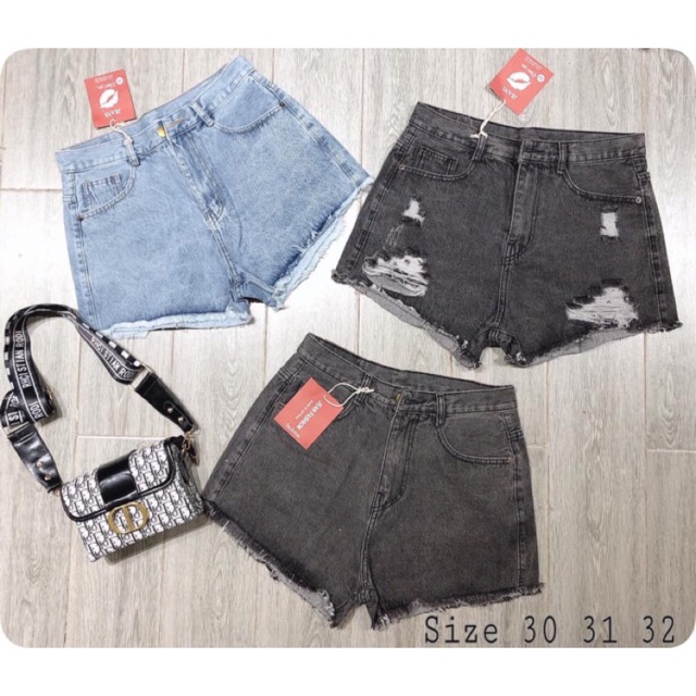 BIG SIZE Quần short jean nữ big size lưng cao short jean size đại 30-3