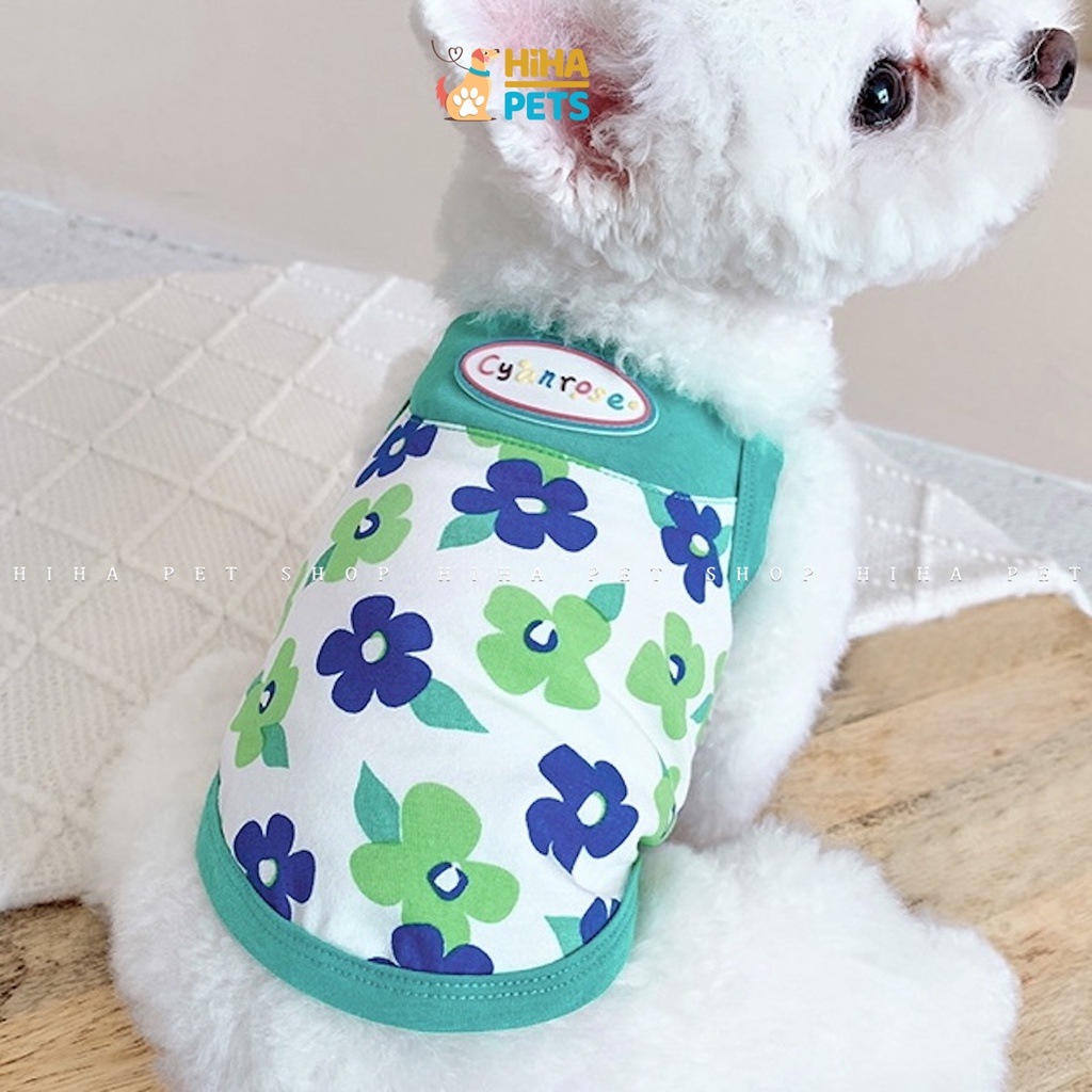 Áo Thun Cho Cún Mèo Vải Thun Cotton 100% Mát Mẻ Dễ Thương Quần Áo Thú Cưng Cao Cấp Mùa Hè 2022 Hihapet.