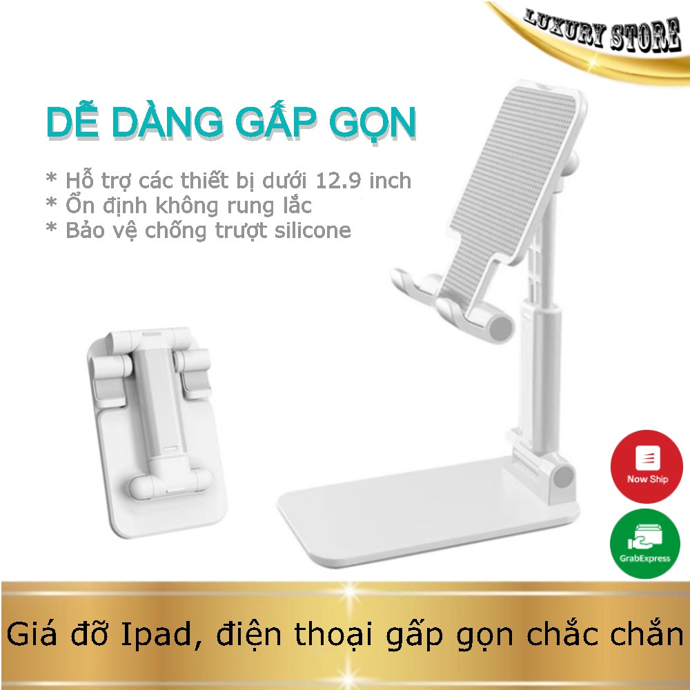 Giá đỡ điện thoại ipad máy tính bảng để bàn gấp gọn. Hàng loại 1 rất chắc chắn GD10