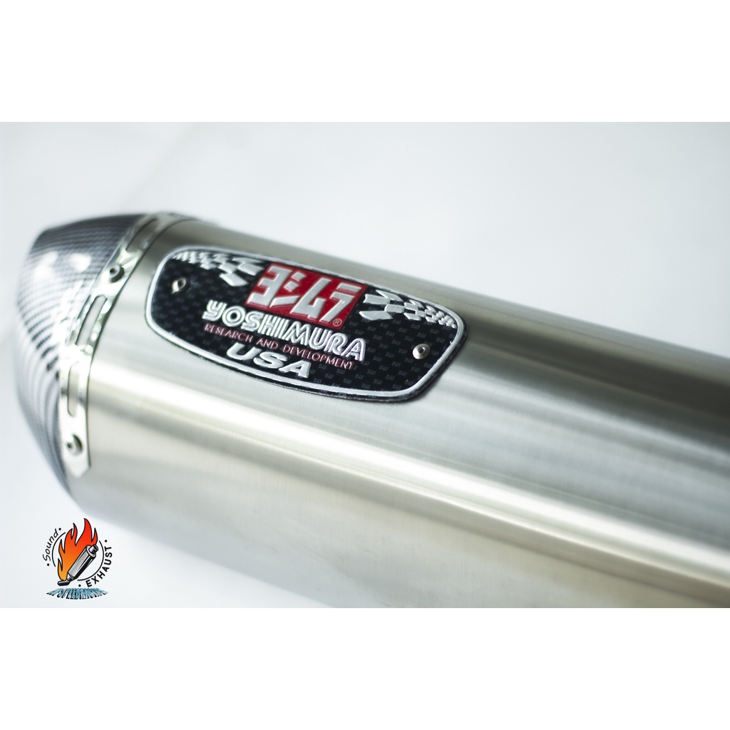 Pô Yoshimura R77 Carbon Nhập Khẩu + Cổ Bầu Tổ Ong 2 Khúc Inox304