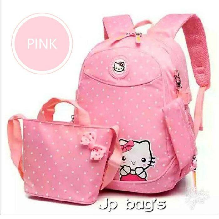 Balo Đi Học Hình Hello Kitty Xinh Xắn Cho Bé Gái