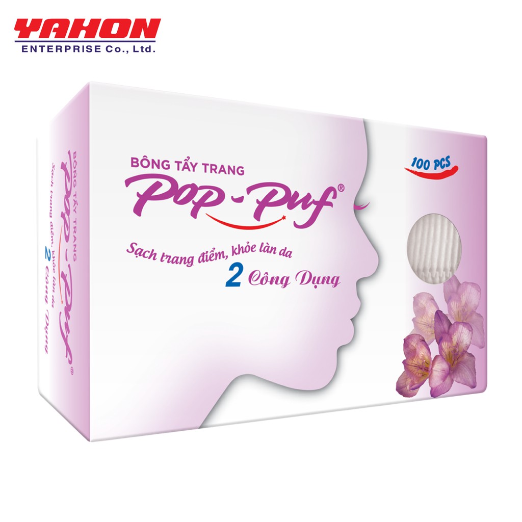 Bộ 3 hộp bông tẩy trang Pop-puf 2 công dụng 100 miếng